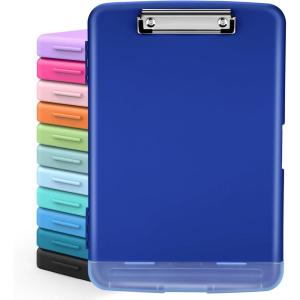 imageSooez Clipboards with Storage High Capacity Clip Boards 85x11 with Storage Heavy Duty Nursing Clipboard Folder Plastic Clipboard with Pen Holder for Women Teachers Work School ampamp Office SuppliesNavy Blue