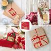 image120Pcs Foil Christmas Gift Tags Stickers for Presents 12 Jumbo Designs Sooez Self Adhesive to and from Labels Xmas Peel and Stick Gift Name Tags Festival Holiday Christmas Wrapping AccessoriesKraft Paper