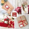 image120Pcs Foil Christmas Gift Tags Stickers for Presents 12 Jumbo Designs Sooez Self Adhesive to and from Labels Xmas Peel and Stick Gift Name Tags Festival Holiday Christmas Wrapping AccessoriesWhite Paper