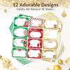 image120Pcs Foil Christmas Gift Tags Stickers for Presents 12 Jumbo Designs Sooez Self Adhesive to and from Labels Xmas Peel and Stick Gift Name Tags Festival Holiday Christmas Wrapping AccessoriesWhite Paper