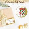 image120Pcs Foil Christmas Gift Tags Stickers for Presents 12 Jumbo Designs Sooez Self Adhesive to and from Labels Xmas Peel and Stick Gift Name Tags Festival Holiday Christmas Wrapping AccessoriesWhite Paper