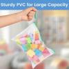 imageSooez 24 Pack Mesh Zipper Pouch Bags with Label Pocket A6 9147 in Small Pencil Case Pouch for Organizing Clear Plastic Pencil Pouches Bulk for School Supplies Storage Money Envelopes for CashA5