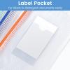 imageSooez 24 Pack Mesh Zipper Pouch Bags with Label Pocket A6 9147 in Small Pencil Case Pouch for Organizing Clear Plastic Pencil Pouches Bulk for School Supplies Storage Money Envelopes for CashA6