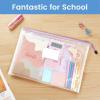 imageSooez 24 Pack Mesh Zipper Pouch Bags with Label Pocket A6 9147 in Small Pencil Case Pouch for Organizing Clear Plastic Pencil Pouches Bulk for School Supplies Storage Money Envelopes for CashB4