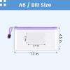 imageSooez 24 Pack Mesh Zipper Pouch Bags with Label Pocket A6 9147 in Small Pencil Case Pouch for Organizing Clear Plastic Pencil Pouches Bulk for School Supplies Storage Money Envelopes for CashA6