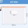 imageSooez 24 Pack Mesh Zipper Pouch Bags with Label Pocket A6 9147 in Small Pencil Case Pouch for Organizing Clear Plastic Pencil Pouches Bulk for School Supplies Storage Money Envelopes for CashA3