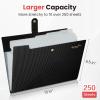 imageSooez Accordion File Organizer Letter Size Expanding File Folder with Labels 5 Pocket Folders for Documents Portable Paper Bill Receipt Organizer for Home School Office Supplies BlackDark Green
