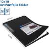 imageSooez Art Portfolios 11quotx17quot Large Portfolio Folder with 30 Pockets ampamp Black Inner Sheets Display 60 Pages 11 x 17 Presentation BookBlack