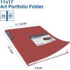imageSooez Art Portfolios 11quotx17quot Large Portfolio Folder with 30 Pockets ampamp Black Inner Sheets Display 60 Pages 11 x 17 Presentation BookRuby