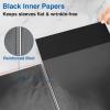 imageSooez Art Portfolios 11quotx17quot Large Portfolio Folder with 30 Pockets ampamp Black Inner Sheets Display 60 Pages 11 x 17 Presentation BookRuby