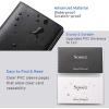 imageSooez Leather Professional Business Card Book Holder Organizer 240 Capacity Credit Card Booklet PU Name Cards Holder Storage File for Men Women BlackBeige