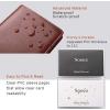 imageSooez Leather Professional Business Card Book Holder Organizer 240 Capacity Credit Card Booklet PU Name Cards Holder Storage File for Men Women BlackBrown