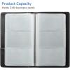 imageSooez Leather Professional Business Card Book Holder Organizer 240 Capacity Credit Card Booklet PU Name Cards Holder Storage File for Men Women BlackBeige