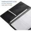 imageSooez Leather Professional Business Card Book Holder Organizer 240 Capacity Credit Card Booklet PU Name Cards Holder Storage File for Men Women BlackBeige