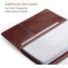 imageSooez Leather Professional Business Card Book Holder Organizer 240 Capacity Credit Card Booklet PU Name Cards Holder Storage File for Men Women BlackBrown