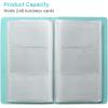 imageSooez Leather Professional Business Card Book Holder Organizer 240 Capacity Credit Card Booklet PU Name Cards Holder Storage File for Men Women BlackMint Green