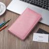 imageSooez Leather Professional Business Card Book Holder Organizer 240 Capacity Credit Card Booklet PU Name Cards Holder Storage File for Men Women BlackPink