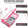 imageSooez Original Clipboard with 2 Storage ampamp Pen Holder Heavy Duty Clip Boards 85x11 with Dual Storage Clearview Dry Erase Coach Clipboard with Real Hinge High Capacity School ampamp Office SuppliesPink