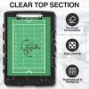 imageSooez Original Clipboard with 2 Storage ampamp Pen Holder Heavy Duty Clip Boards 85x11 with Dual Storage Clearview Dry Erase Coach Clipboard with Real Hinge High Capacity School ampamp Office SuppliesBlack