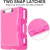 imageSooez Original Clipboard with 2 Storage ampamp Pen Holder Heavy Duty Clip Boards 85x11 with Dual Storage Clearview Dry Erase Coach Clipboard with Real Hinge High Capacity School ampamp Office SuppliesPink