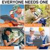 imageSooez Original Clipboard with 2 Storage ampamp Pen Holder Heavy Duty Clip Boards 85x11 with Dual Storage Clearview Dry Erase Coach Clipboard with Real Hinge High Capacity School ampamp Office SuppliesGray  Orange