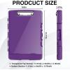 imageSooez Original Clipboard with 2 Storage ampamp Pen Holder Heavy Duty Clip Boards 85x11 with Dual Storage Clearview Dry Erase Coach Clipboard with Real Hinge High Capacity School ampamp Office SuppliesPurple