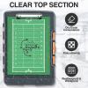 imageSooez Original Clipboard with 2 Storage ampamp Pen Holder Heavy Duty Clip Boards 85x11 with Dual Storage Clearview Dry Erase Coach Clipboard with Real Hinge High Capacity School ampamp Office SuppliesGray  Orange