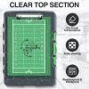 imageSooez Original Clipboard with 2 Storage ampamp Pen Holder Heavy Duty Clip Boards 85x11 with Dual Storage Clearview Dry Erase Coach Clipboard with Real Hinge High Capacity School ampamp Office SuppliesGray  Green