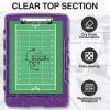 imageSooez Original Clipboard with 2 Storage ampamp Pen Holder Heavy Duty Clip Boards 85x11 with Dual Storage Clearview Dry Erase Coach Clipboard with Real Hinge High Capacity School ampamp Office SuppliesPurple