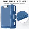 imageSooez Original Clipboard with 2 Storage ampamp Pen Holder Heavy Duty Clip Boards 85x11 with Dual Storage Clearview Dry Erase Coach Clipboard with Real Hinge High Capacity School ampamp Office SuppliesDark Blue
