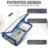 imageSooez Original Clipboard with 2 Storage ampamp Pen Holder Heavy Duty Clip Boards 85x11 with Dual Storage Clearview Dry Erase Coach Clipboard with Real Hinge High Capacity School ampamp Office SuppliesDark Blue