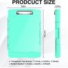 imageSooez Original Clipboard with 2 Storage ampamp Pen Holder Heavy Duty Clip Boards 85x11 with Dual Storage Clearview Dry Erase Coach Clipboard with Real Hinge High Capacity School ampamp Office SuppliesTurquoise