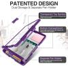 imageSooez Original Clipboard with 2 Storage ampamp Pen Holder Heavy Duty Clip Boards 85x11 with Dual Storage Clearview Dry Erase Coach Clipboard with Real Hinge High Capacity School ampamp Office SuppliesPurple