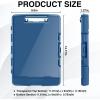 imageSooez Original Clipboard with 2 Storage ampamp Pen Holder Heavy Duty Clip Boards 85x11 with Dual Storage Clearview Dry Erase Coach Clipboard with Real Hinge High Capacity School ampamp Office SuppliesDark Blue