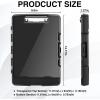 imageSooez Original Clipboard with 2 Storage ampamp Pen Holder Heavy Duty Clip Boards 85x11 with Dual Storage Clearview Dry Erase Coach Clipboard with Real Hinge High Capacity School ampamp Office SuppliesBlack