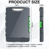 imageSooez Original Clipboard with 2 Storage ampamp Pen Holder Heavy Duty Clip Boards 85x11 with Dual Storage Clearview Dry Erase Coach Clipboard with Real Hinge High Capacity School ampamp Office SuppliesGray  Green