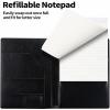 imageSooez Premium PU Leather Padfolio Clipboard with Notepad Letter Size BlackBlack