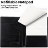 imageSooez Premium PU Leather Padfolio Clipboard with Notepad Letter Size BlackTurquoise