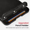 imageSooez Reinforced Clipboard with Storage Inner Plastic Folder Attached Heavy Duty Plastic Clip Boards 85x11 with Pen Holder High Capacity Nursing Clipboard for Teacher Office Home Letter  A4 SizeBlack