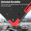imageSooez Toughest Clipboard with Storage Internal Pen Pouch Included Letter A4 Size Shockproof Heavy Duty Plastic Clip Boards 85x11 High Capacity Clipboards Box Case for Contractor Trucker DriverBlack  Red Corner