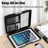 imageSooez Toughest Clipboard with Storage Internal Pen Pouch Included Letter A4 Size Shockproof Heavy Duty Plastic Clip Boards 85x11 High Capacity Clipboards Box Case for Contractor Trucker DriverBlack  Gray Corner