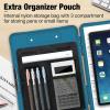 imageSooez Toughest Clipboard with Storage Internal Pen Pouch Included Letter A4 Size Shockproof Heavy Duty Plastic Clip Boards 85x11 High Capacity Clipboards Box Case for Contractor Trucker DriverGrey Blue