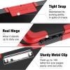 imageSooez Toughest Clipboard with Storage Internal Pen Pouch Included Letter A4 Size Shockproof Heavy Duty Plastic Clip Boards 85x11 High Capacity Clipboards Box Case for Contractor Trucker DriverBlack  Red Corner