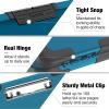 imageSooez Toughest Clipboard with Storage Internal Pen Pouch Included Letter A4 Size Shockproof Heavy Duty Plastic Clip Boards 85x11 High Capacity Clipboards Box Case for Contractor Trucker DriverGrey Blue