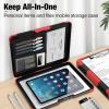 imageSooez Toughest Clipboard with Storage Internal Pen Pouch Included Letter A4 Size Shockproof Heavy Duty Plastic Clip Boards 85x11 High Capacity Clipboards Box Case for Contractor Trucker DriverBlack  Red Corner