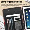 imageSooez Toughest Clipboard with Storage Internal Pen Pouch Included Letter A4 Size Shockproof Heavy Duty Plastic Clip Boards 85x11 High Capacity Clipboards Box Case for Contractor Trucker DriverBlack  Red Corner