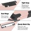 imageSooez Toughest Clipboard with Storage Internal Pen Pouch Included Letter A4 Size Shockproof Heavy Duty Plastic Clip Boards 85x11 High Capacity Clipboards Box Case for Contractor Trucker DriverLight Pink