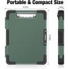 imageSooez Toughest Clipboard with Storage Internal Pen Pouch Included Letter A4 Size Shockproof Heavy Duty Plastic Clip Boards 85x11 High Capacity Clipboards Box Case for Contractor Trucker DriverGreen