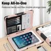imageSooez Toughest Clipboard with Storage Internal Pen Pouch Included Letter A4 Size Shockproof Heavy Duty Plastic Clip Boards 85x11 High Capacity Clipboards Box Case for Contractor Trucker DriverLight Pink