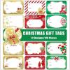 image120Pcs Foil Christmas Gift Tags Stickers for Presents 12 Jumbo Designs Sooez Self Adhesive to and from Labels Xmas Peel and Stick Gift Name Tags Festival Holiday Christmas Wrapping AccessoriesWhite Paper
